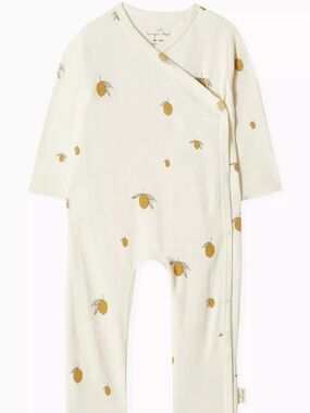 Konges Sløjd Lemon Print Organic Cotton Romper | Size 3M